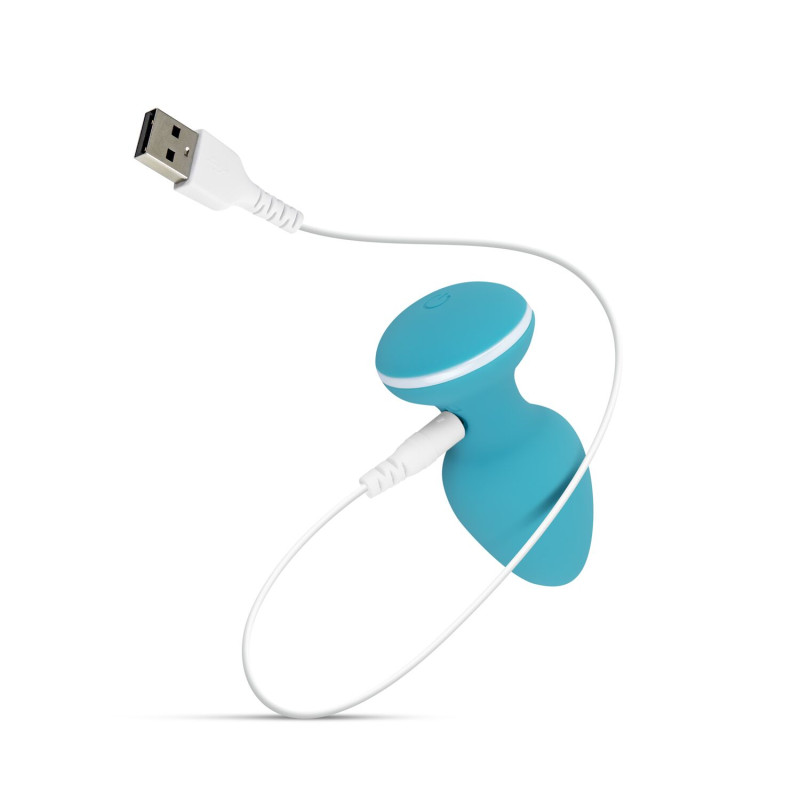 Анальная вибропробка Cala Azul – Blanca Vibrating anal plug, 10 режимов