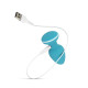 Анальная вибропробка Cala Azul – Blanca Vibrating anal plug, 10 режимов