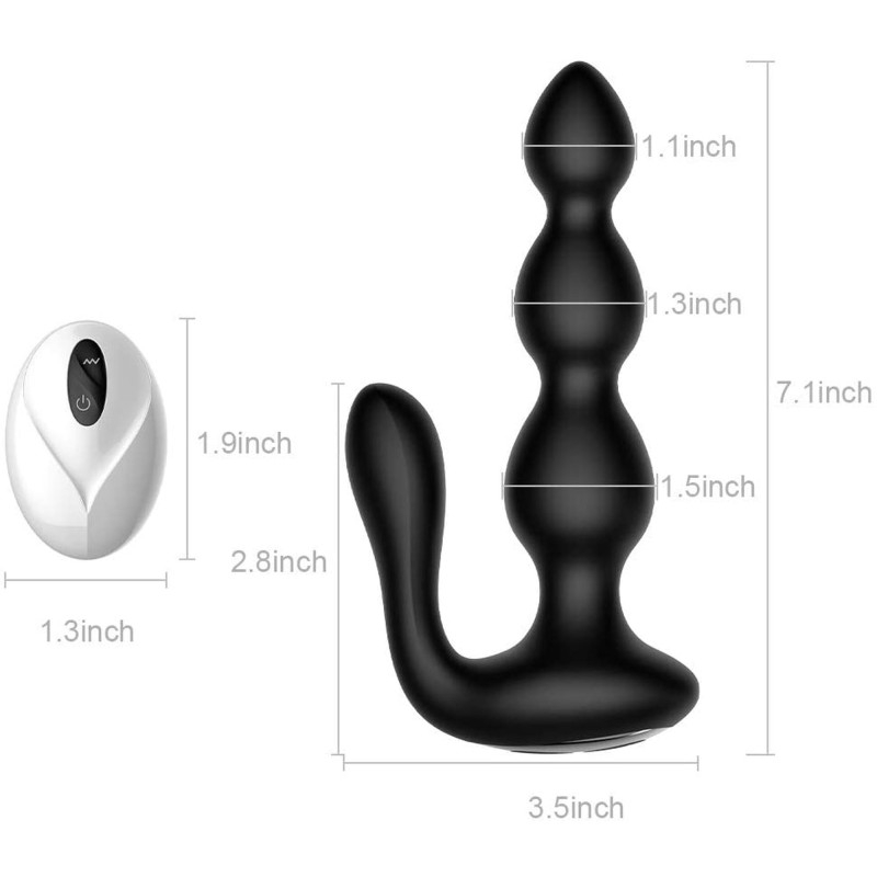 Анальная пробка B - Series Cute Anal Beads, Remote Controler