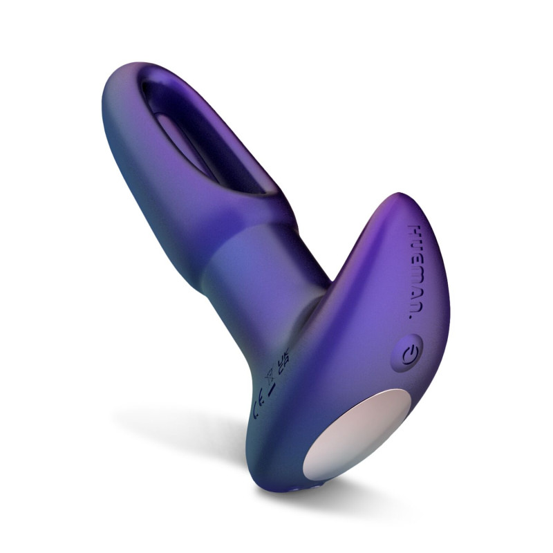 Анальная пробка с виброязычком Hueman - Voyager Butt Plug With Tapping