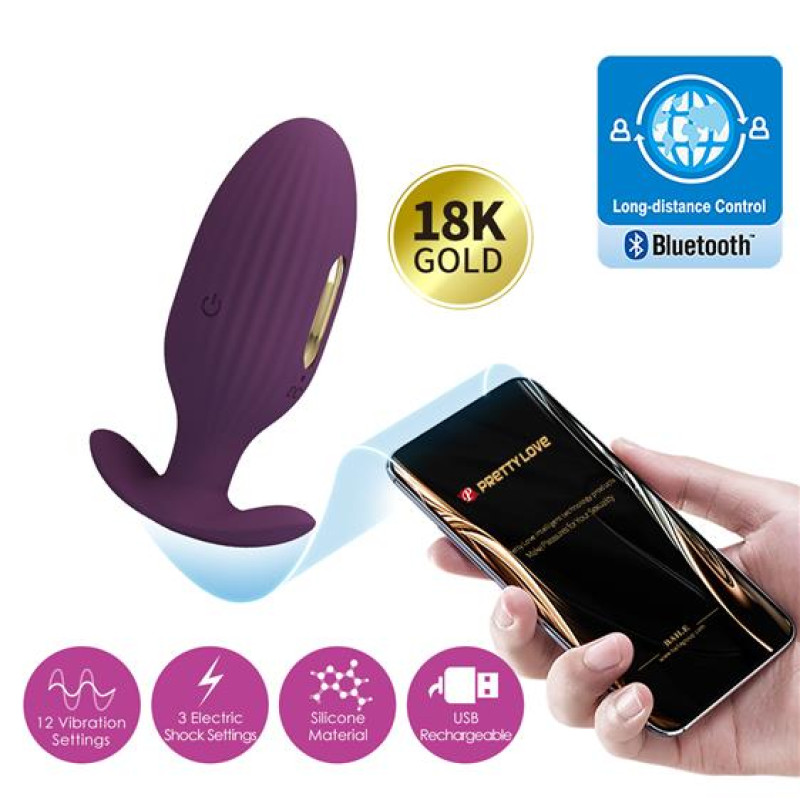 Анальная пробка Pretty Love Jefferson Anal Plug Purple (App)