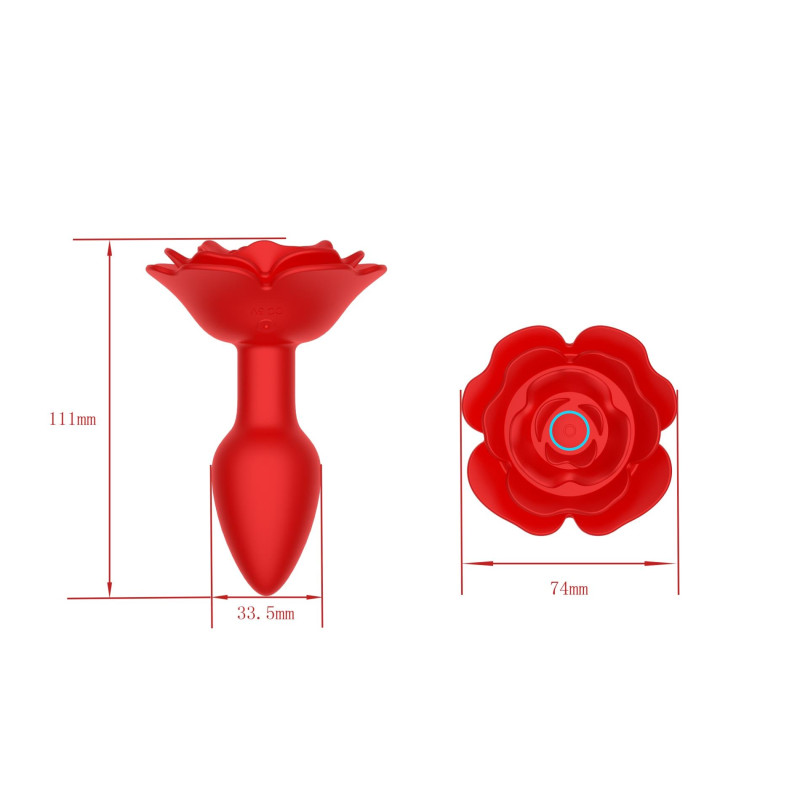Анальная пробка B - Series Cute Rose Rotating Anal Plug