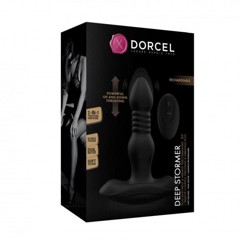 Анальна пробка з вібрацією та пульсацією Marc Dorcel DEEP STORMER