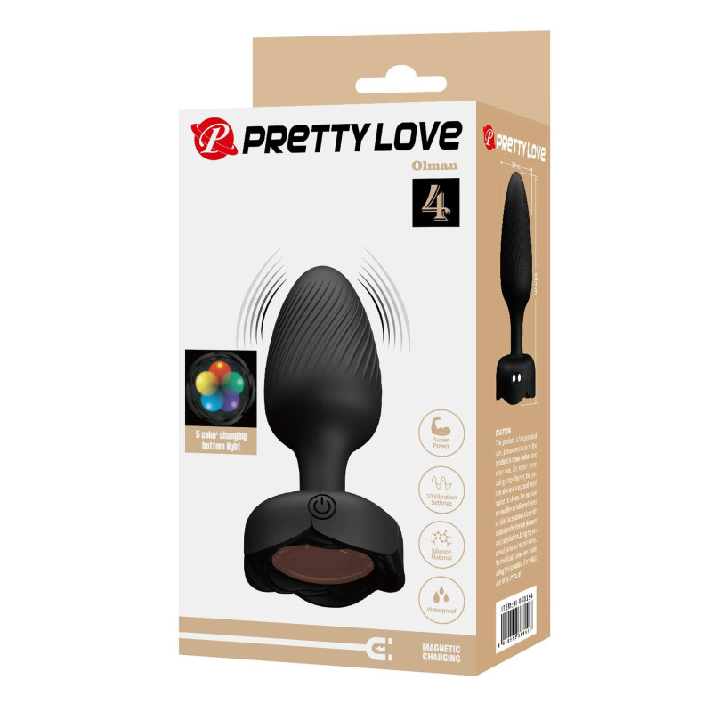 Анальна пробка Pretty Love Olman Black
