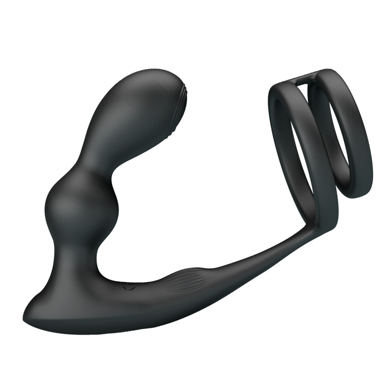 Анальная пробка с эрекционным кольцом Mr Play Remote Control Vibrating Prostate Massager