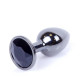 Анальна пробка B - Series HeavyFun Classic Jewellery Dark Silver Plug, діаметр 2,7 см, довжина 7 см, Black