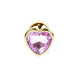 Анальна пробка B - Series HeavyFun Heart Jewellery Gold Plug, діаметр 2,7 см, довжина 7 см, Pink