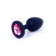 Анальная пробка B - Series HeavyFun Classic Jewellery Silicone Black Plug, диаметр 2,7 см, длина 7 см, Pink