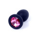 Анальная пробка B - Series HeavyFun Classic Jewellery Silicone Black Plug, диаметр 2,7 см, длина 7 см, Pink