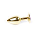 Анальна пробка B - Series HeavyFun Classic Jewellery Gold Plug, діаметр 2,7 см, довжина 7 см, Green