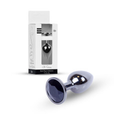Анальна пробка B - Series HeavyFun Classic Jewellery Dark Silver Plug, діаметр 2,7 см, довжина 7 см, Black