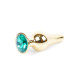 Анальна пробка B - Series HeavyFun Long Jewellery Gold Plug, діаметр 3 см, довжина 9,5 см, Green