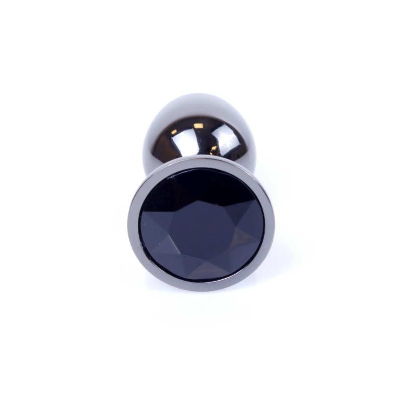 Анальна пробка B - Series HeavyFun Classic Jewellery Dark Silver Plug, діаметр 2,7 см, довжина 7 см, Black