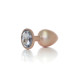 Анальна пробка B - Series HeavyFun Pearl Classic Jewellery Gold Plug Clear L