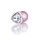 Анальна пробка B - Series HeavyFun Pearl Heart Jewellery Pink Plug Clear M