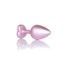 Анальна пробка B - Series HeavyFun Pearl Heart Jewellery Pink Plug Clear M