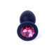 Анальная пробка B - Series HeavyFun Classic Jewellery Silicone Black Plug, диаметр 2,7 см, длина 7 см, Pink