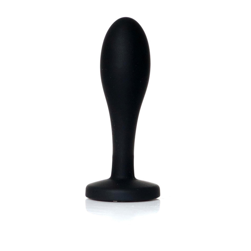 Анальная пробка B - Series HeavyFun Bullet Jewellery Silicone Black Plug, диаметр 2 см, длина 7,7 см, Clear
