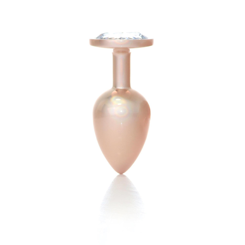 Анальна пробка B - Series HeavyFun Pearl Classic Jewellery Gold Plug Clear L