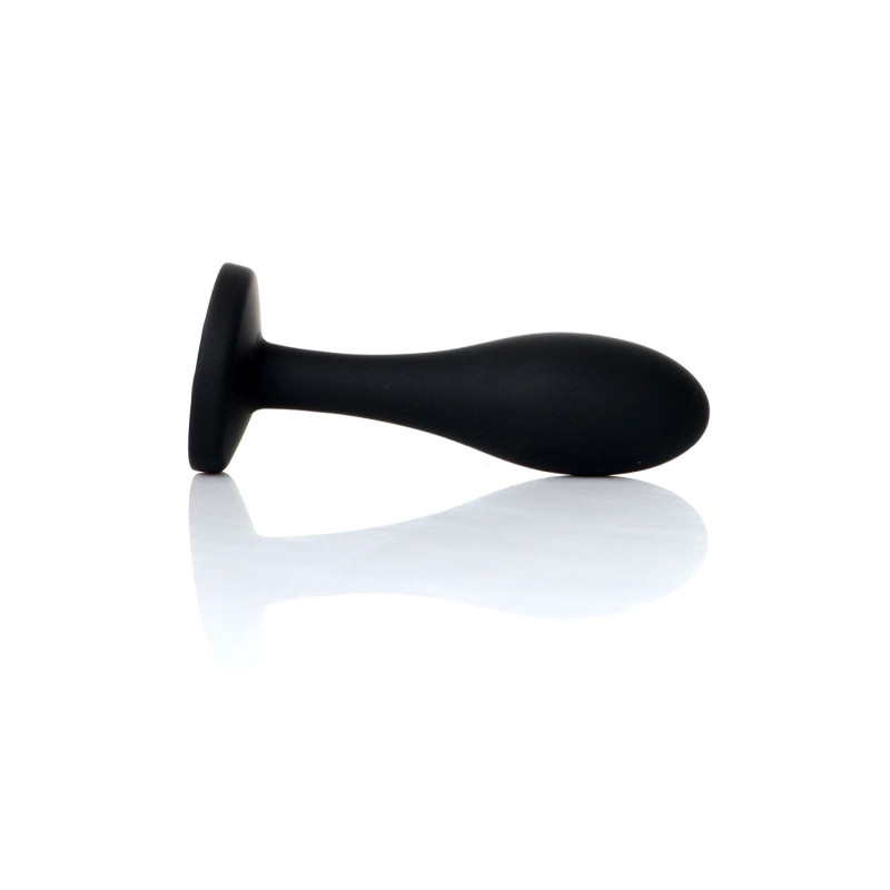 Анальная пробка B - Series HeavyFun Bullet Jewellery Silicone Black Plug, диаметр 2 см, длина 7,7 см, Clear