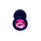 Анальна пробка B - Series HeavyFun Classic Jewellery Silicone Black Plug, діаметр 3,5 см, довжина 8 см, Pink