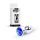Анальная пробка B - Series HeavyFun Classic Jewellery Silver Plug, диаметр 2,7 см, длина 7 см, Dark Blue