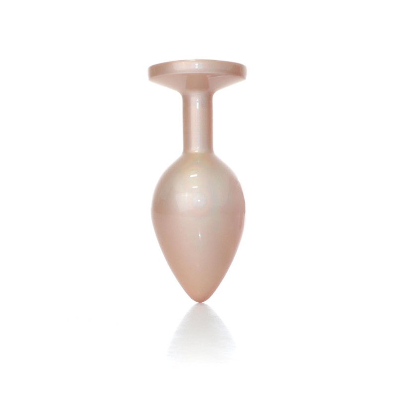 Анальна пробка B - Series HeavyFun Pearl Classic Jewellery Gold Plug Clear M