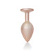 Анальна пробка B - Series HeavyFun Pearl Classic Jewellery Gold Plug Clear M