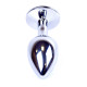 Анальная пробка B - Series HeavyFun Classic Jewellery Silver Plug, диаметр 2,7 см, длина 7 см, Dark Blue
