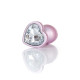 Анальная пробка B - Series HeavyFun Pearl Heart Jewellery Pink Plug Clear S