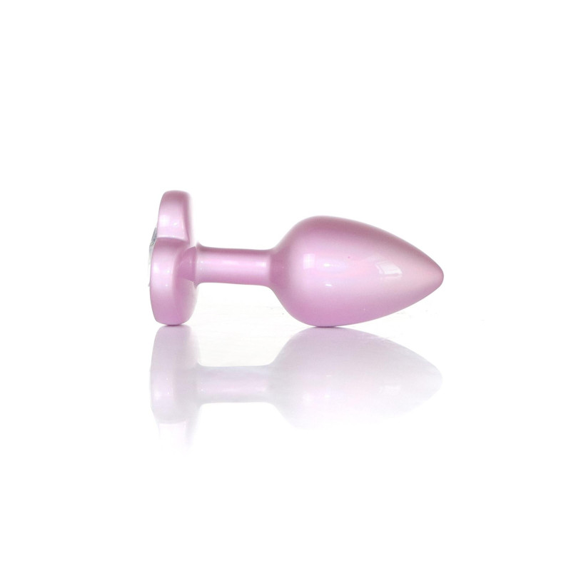 Анальная пробка B - Series HeavyFun Pearl Heart Jewellery Pink Plug Clear S