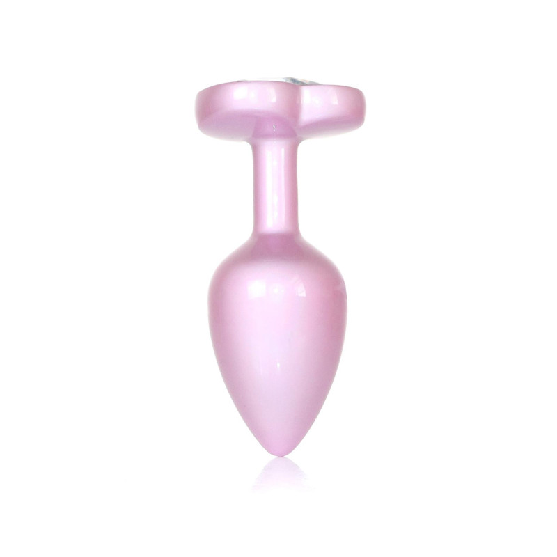 Анальная пробка B - Series HeavyFun Pearl Heart Jewellery Pink Plug Clear S