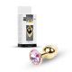 Анальна пробка B - Series HeavyFun Classic Jewellery Gold Plug, діаметр 2,7 см, довжина 7 см, Pink
