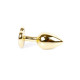 Анальна пробка B - Series HeavyFun Heart Jewellery Gold Plug, діаметр 2,7 см, довжина 7 см, Red