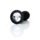 Анальна пробка B - Series HeavyFun Bullet Jewellery Silicone Black Plug, діаметр 2,8 см, довжина 9,2 см, Clear