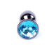 Анальна пробка B - Series HeavyFun Classic Jewellery Dark Silver Plug, діаметр 2,7 см, довжина 7 см, Blue