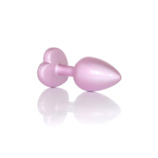 Анальна пробка B - Series HeavyFun Pearl Heart Jewellery Pink Plug Clear S