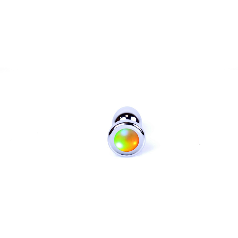 Анальна пробка B - Series HeavyFun Jewellery Silver Plug Disco Flashlight