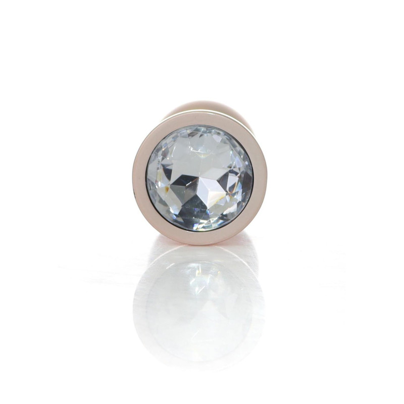 Анальна пробка B - Series HeavyFun Pearl Classic Jewellery Gold Plug Clear M