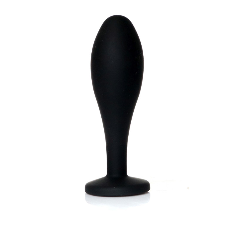 Анальна пробка B - Series HeavyFun Bullet Jewellery Silicone Black Plug, діаметр 2,8 см, довжина 9,2 см, Clear