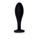 Анальна пробка B - Series HeavyFun Bullet Jewellery Silicone Black Plug, діаметр 2,8 см, довжина 9,2 см, Clear
