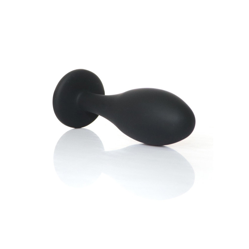 Анальна пробка B - Series HeavyFun Bullet Jewellery Silicone Black Plug, діаметр 2,8 см, довжина 9,2 см, Clear