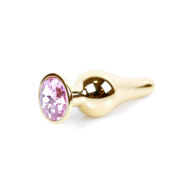 Анальна пробка B - Series HeavyFun Long Jewellery Gold Plug, діаметр 3 см, довжина 9,5 см, Pink
