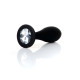 Анальна пробка B - Series HeavyFun Bullet Jewellery Silicone Black Plug, діаметр 2,8 см, довжина 9,2 см, Clear