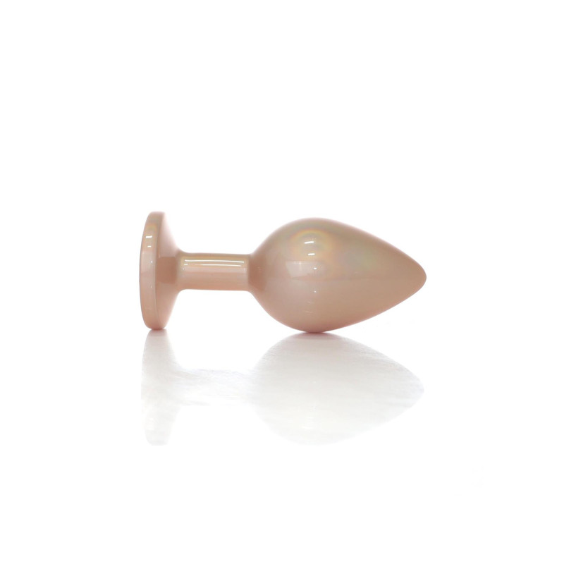 Анальна пробка B - Series HeavyFun Pearl Classic Jewellery Gold Plug Clear M