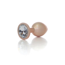Анальна пробка B - Series HeavyFun Pearl Classic Jewellery Gold Plug Clear M