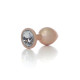 Анальна пробка B - Series HeavyFun Pearl Classic Jewellery Gold Plug Clear M