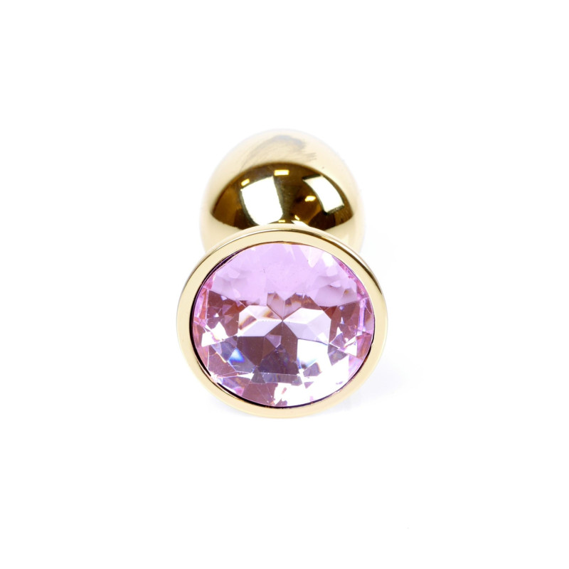 Анальна пробка B - Series HeavyFun Classic Jewellery Gold Plug, діаметр 2,7 см, довжина 7 см, Pink