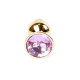 Анальна пробка B - Series HeavyFun Classic Jewellery Gold Plug, діаметр 2,7 см, довжина 7 см, Pink