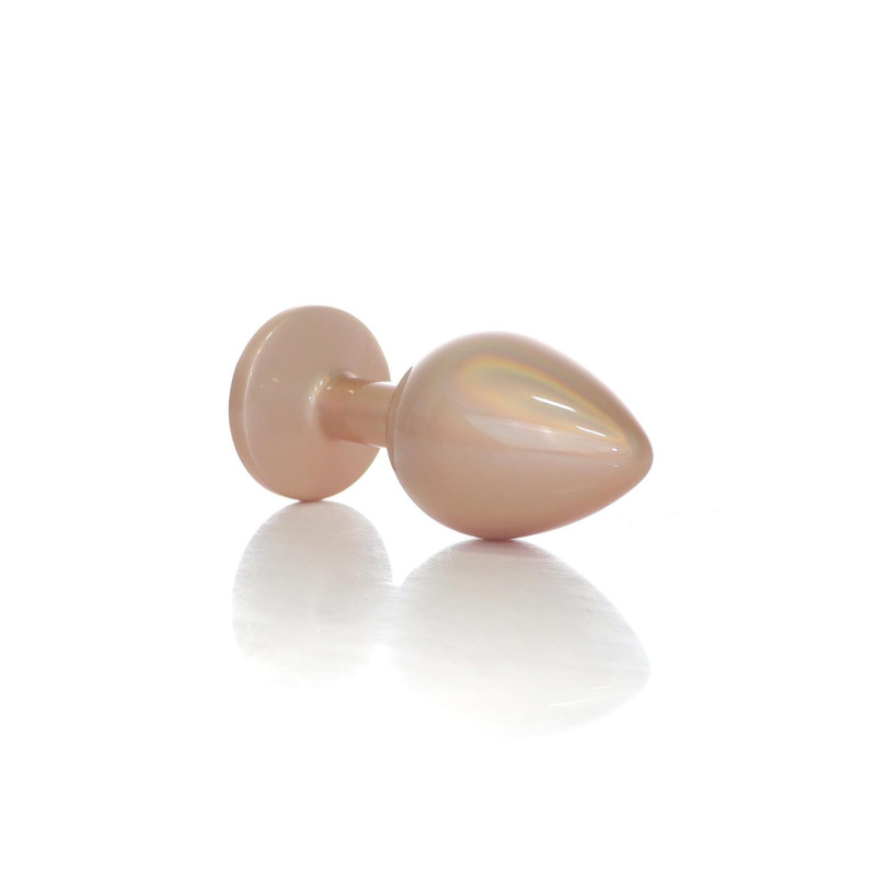 Анальна пробка B - Series HeavyFun Pearl Classic Jewellery Gold Plug Clear M